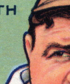 Babe Ruth Card Canvas Close Up