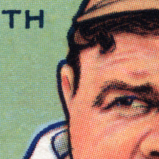 Babe Ruth Card Canvas Close Up