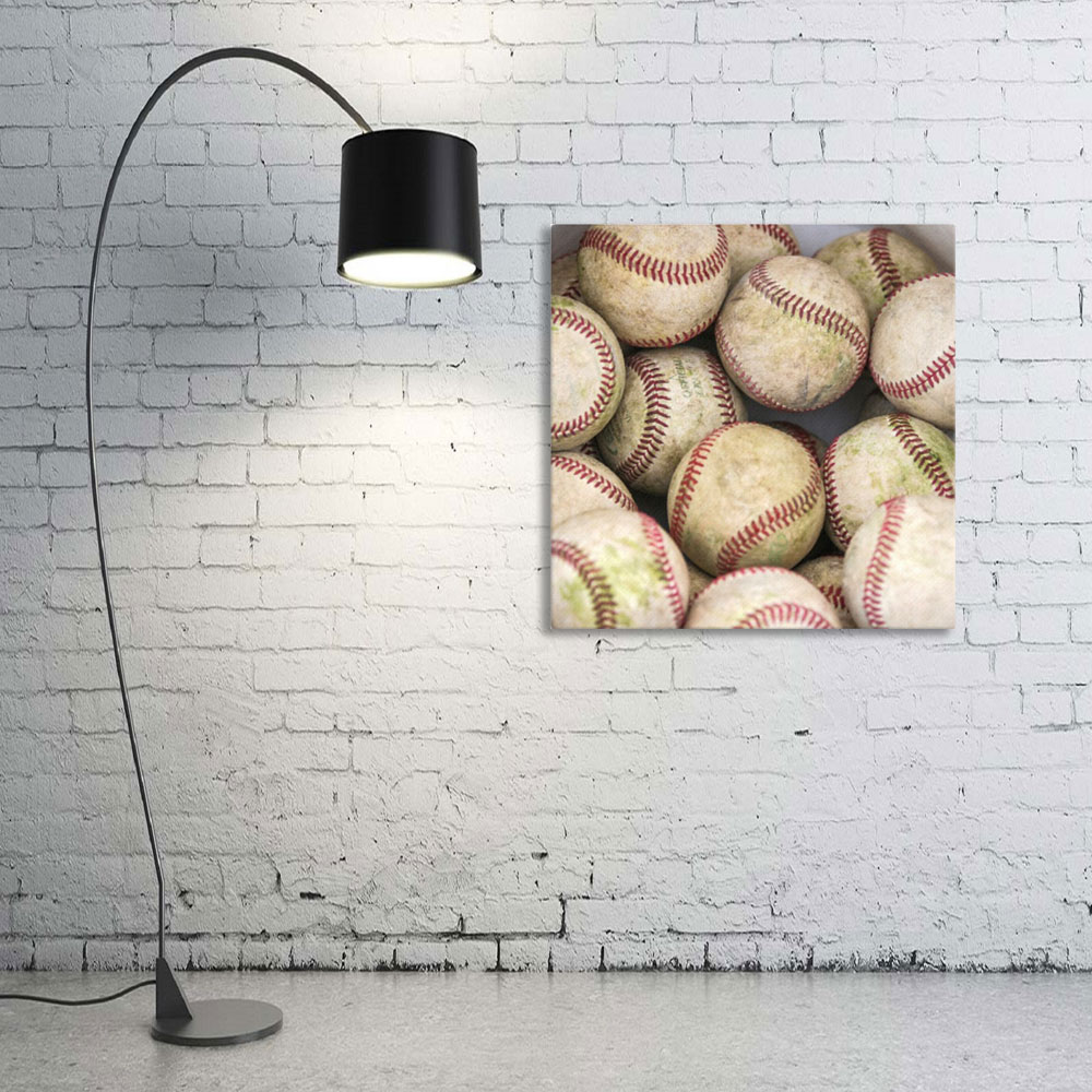 Baseballs Canvas Room View