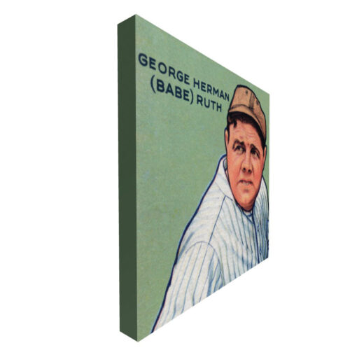 Babe Ruth Card Canvas Side View