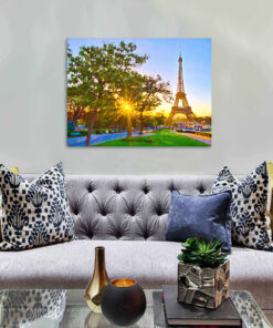 Eiffel Tower Painted Canvas Room View