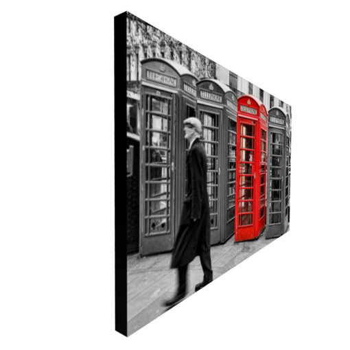 London Phone Booths Canvas Side View