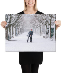 Snow Biker Canvas