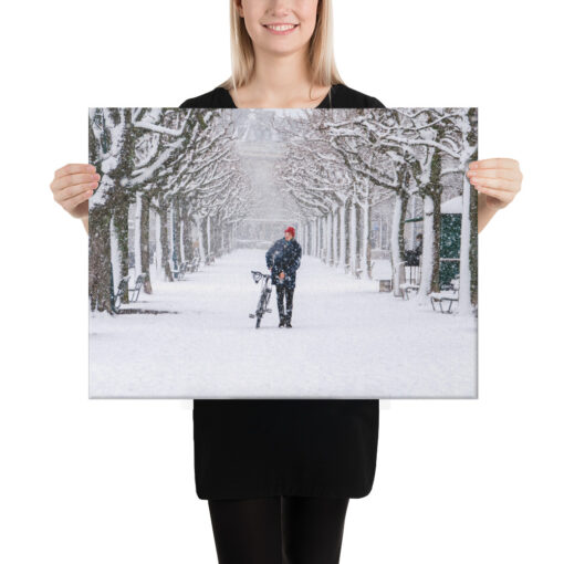 Snow Biker Canvas