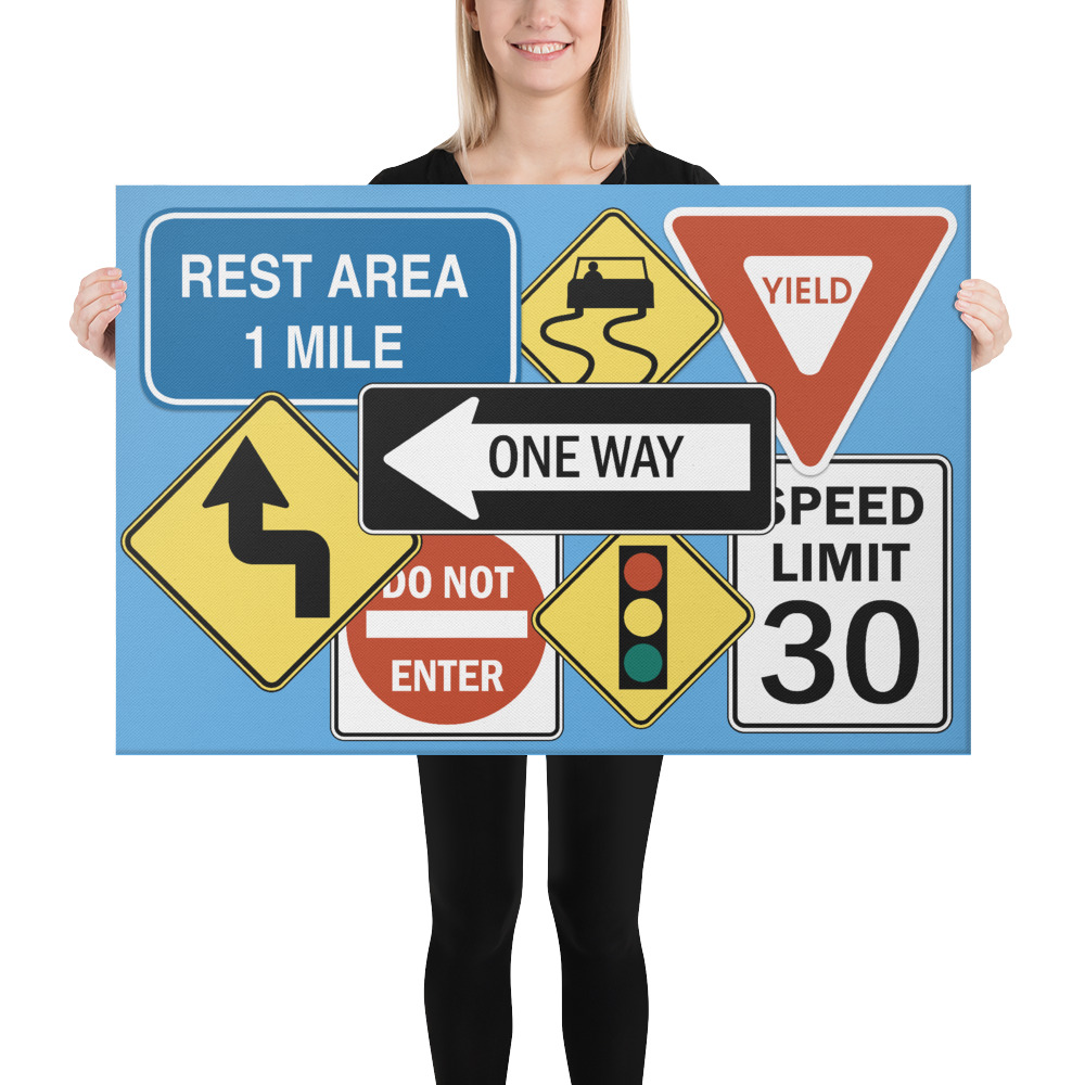 Road Signs Canvas
