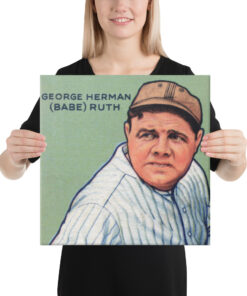 Babe Ruth Card Canvas