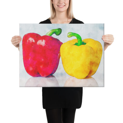 Colored Peppers Canvas