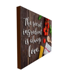 Side View - The Secret Ingredient is Love Canvas