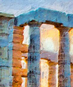 Temple of Poseidon Canvas Close Up