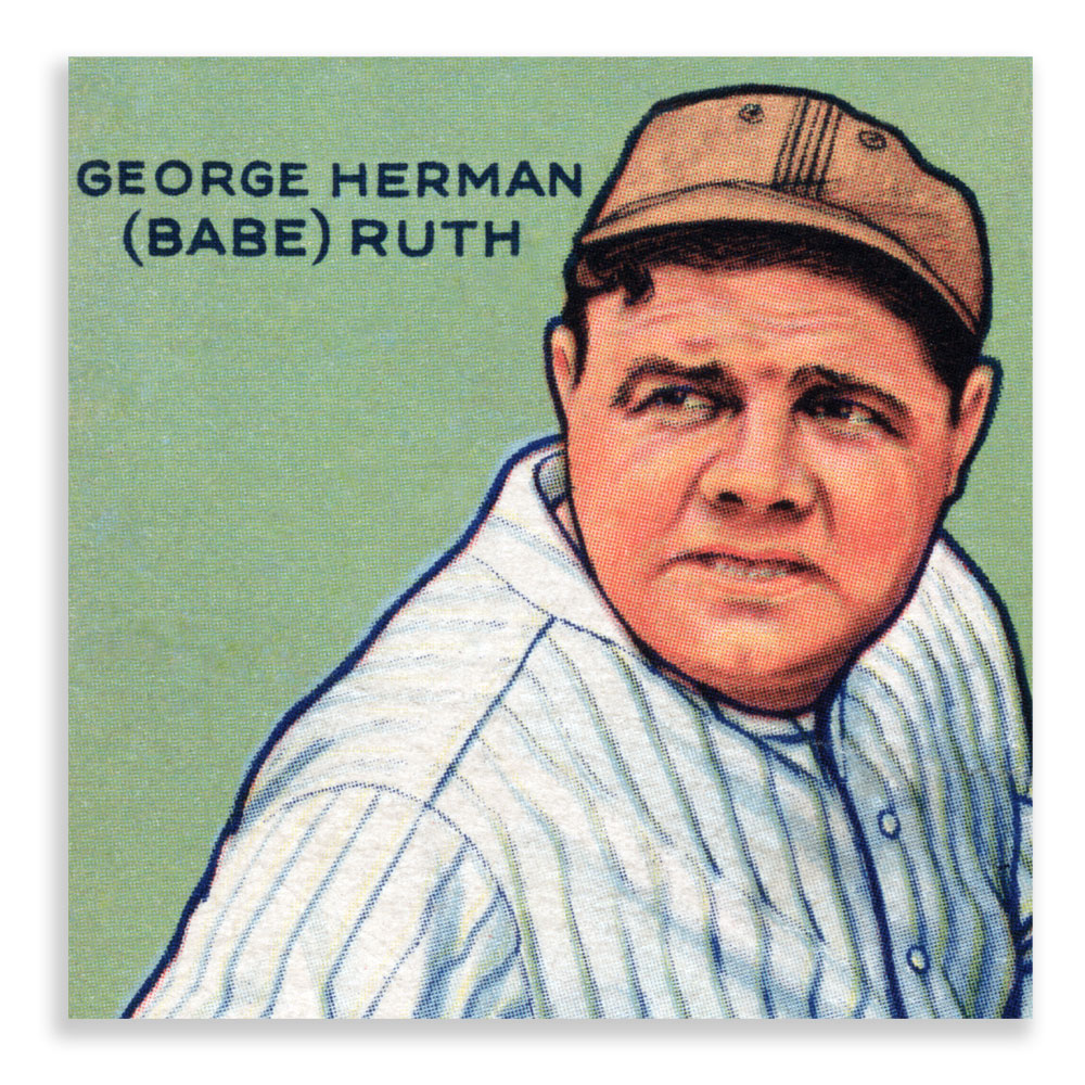 Babe Ruth Card Canvas Front View