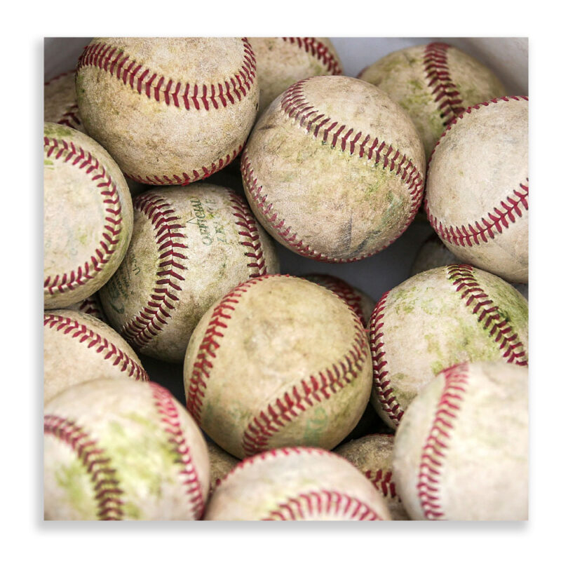 Baseballs 16 x 16 Canvas - Artwork Salad | An Eclectic Mix of Artwork.