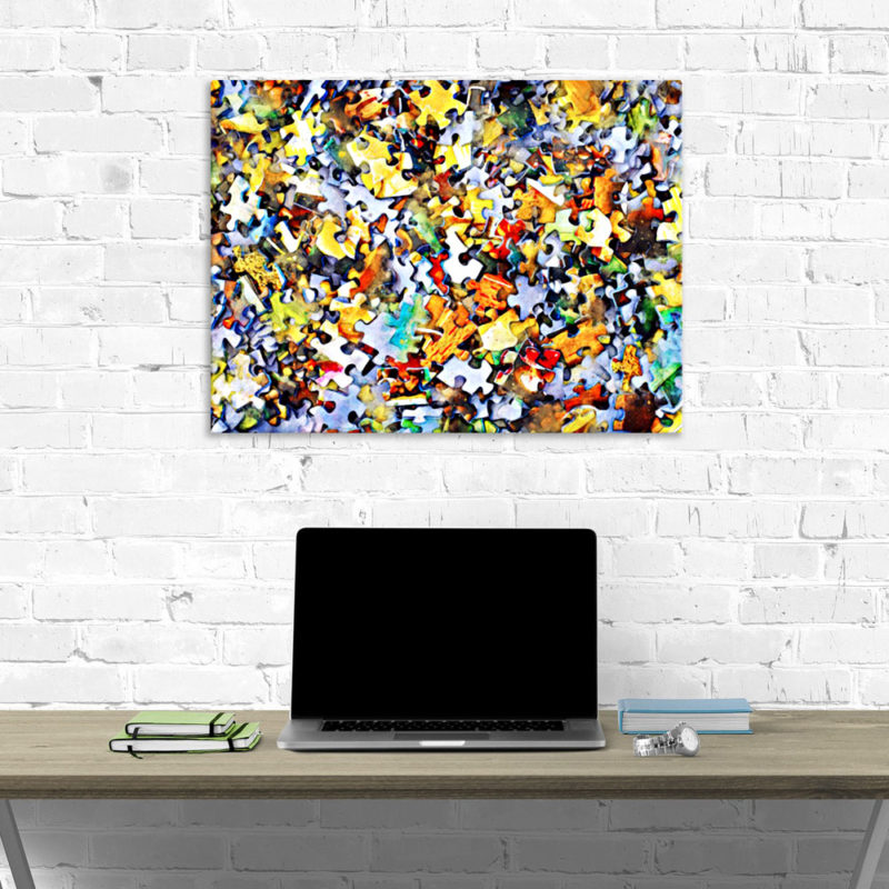 Jigsaw 18 x 24 Canvas Artwork Salad An Eclectic Mix of Artwork