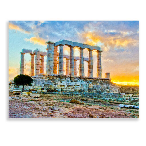 Temple of Poseidon Canvas Front View