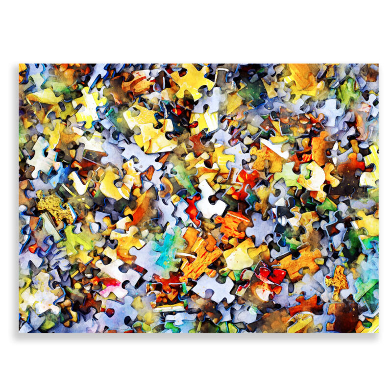 Jigsaw 18 x 24 Canvas Artwork Salad An Eclectic Mix of Artwork