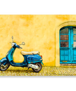 Vespa in Italy Front View