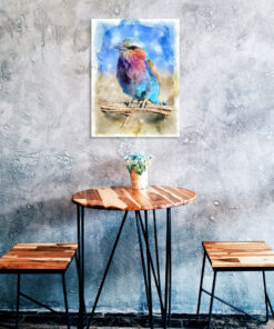 Watercolor Bird Room View