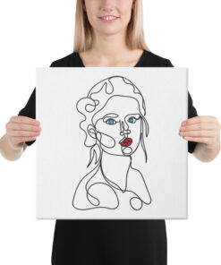 line lady one canvas