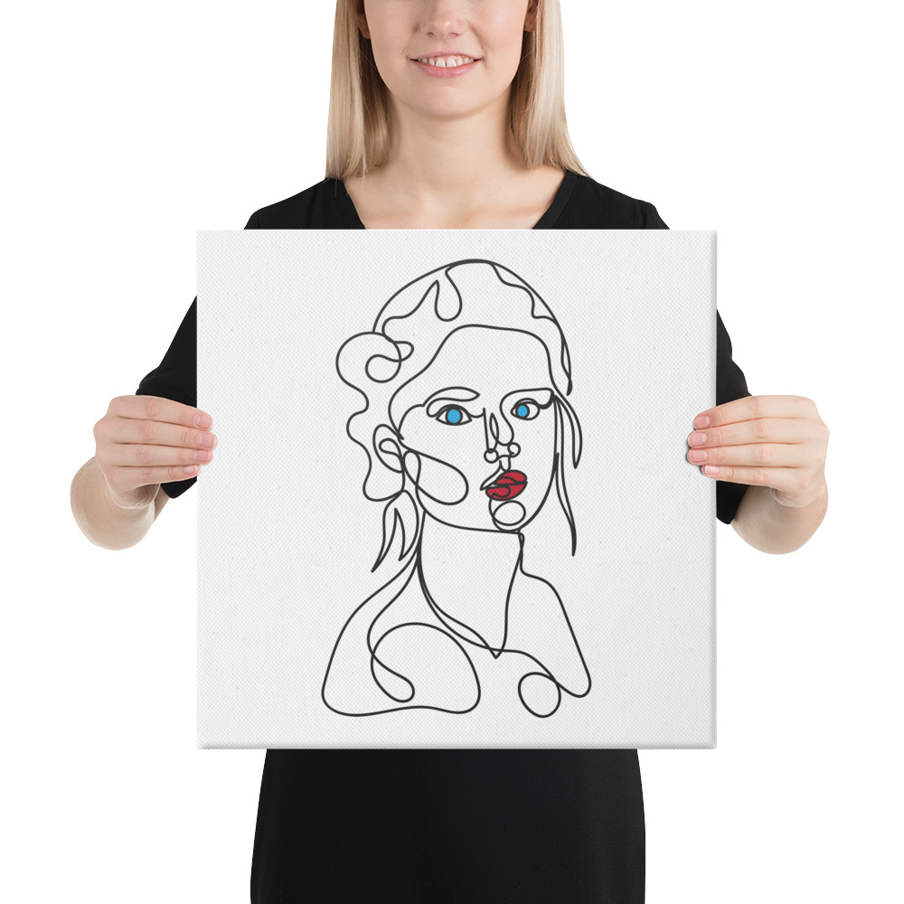 line lady one canvas