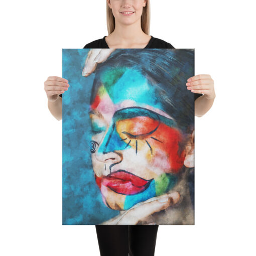 colorful face canvas