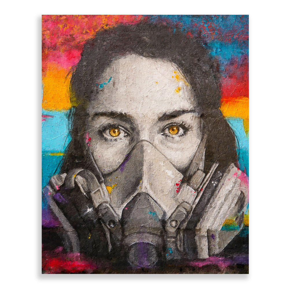 Girl in Mask Canvas